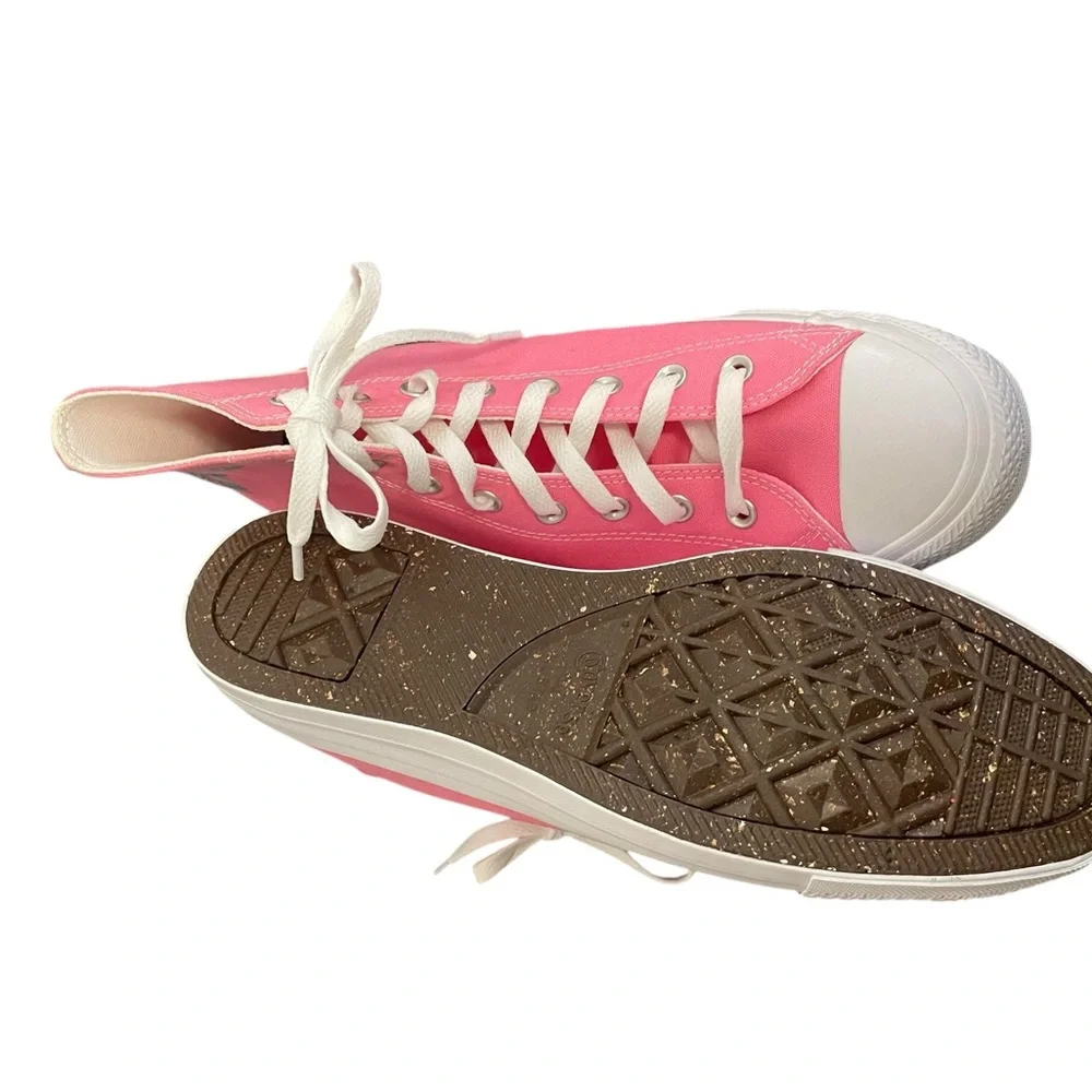 Converse Chuck Taylor All Star High Top Pink Floral Embroidered Sneakers 10.5 - Picture 5 of 5